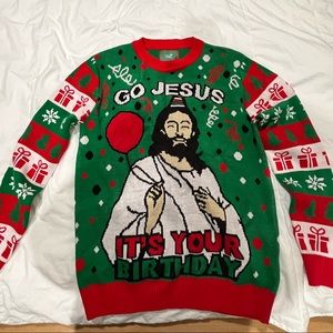 Christmas Sweater Go Jesus it’s your birthday